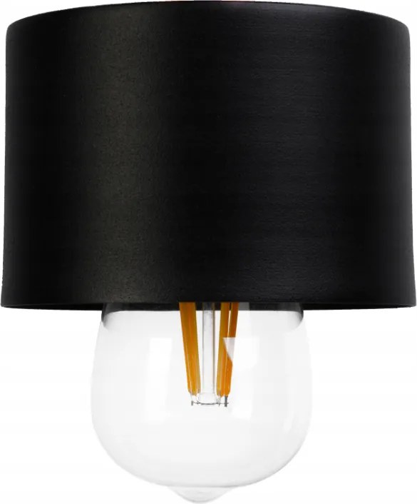 Závesná lampa na strop LOFT, 4x čierny hrnček