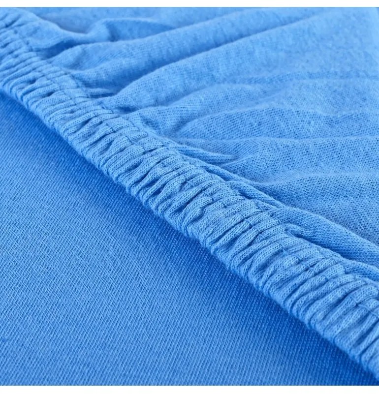 Plachta posteľná modrá jersey EMI, Plachta 180x220