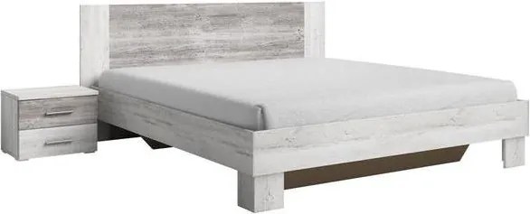 ADELA posteľ s nočnými stolíkmi canion arctic pine posteľ 160 cm bez matraca