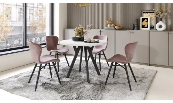 Rozkladací jedálenský stôl ARTUR biely/čierny