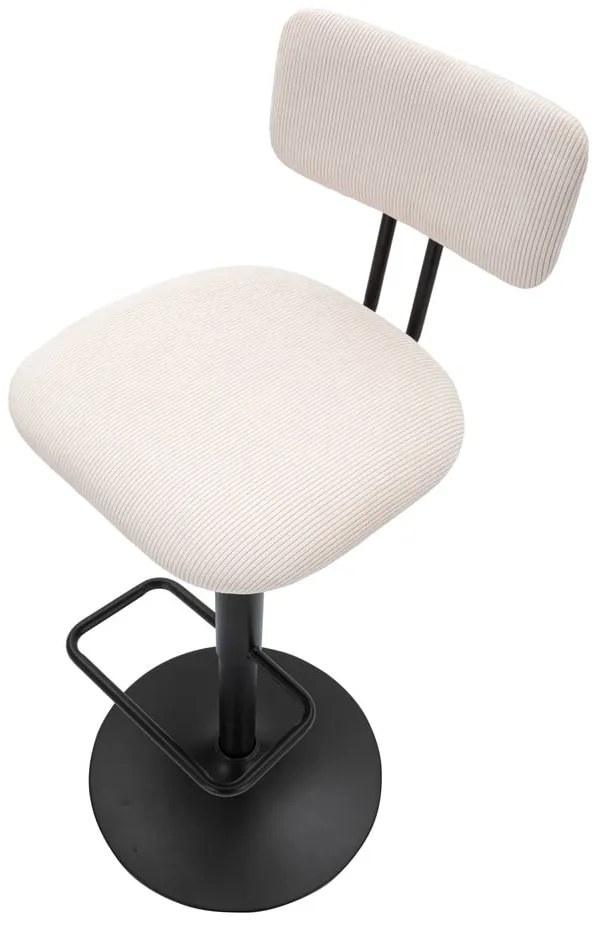 Bielo-čierna barová stolička s nastaviteľnou výškou (výška sedadla 61 cm) Tina – Mauro Ferretti