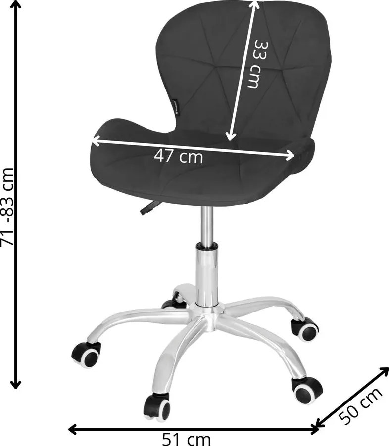 Springos kancelárska stolička – otočná stolička na kolieskach pre prácu a štúdium Farba: sivá