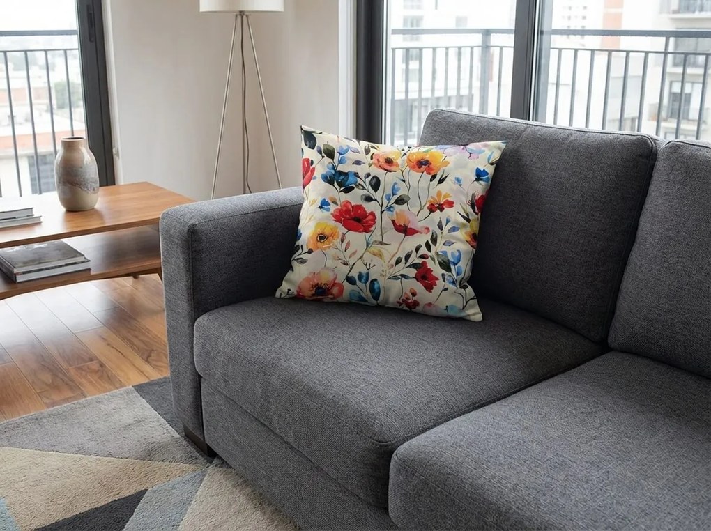 Dekoračná obliečka na vankúš FLOREEN 45x45 cm, krémová