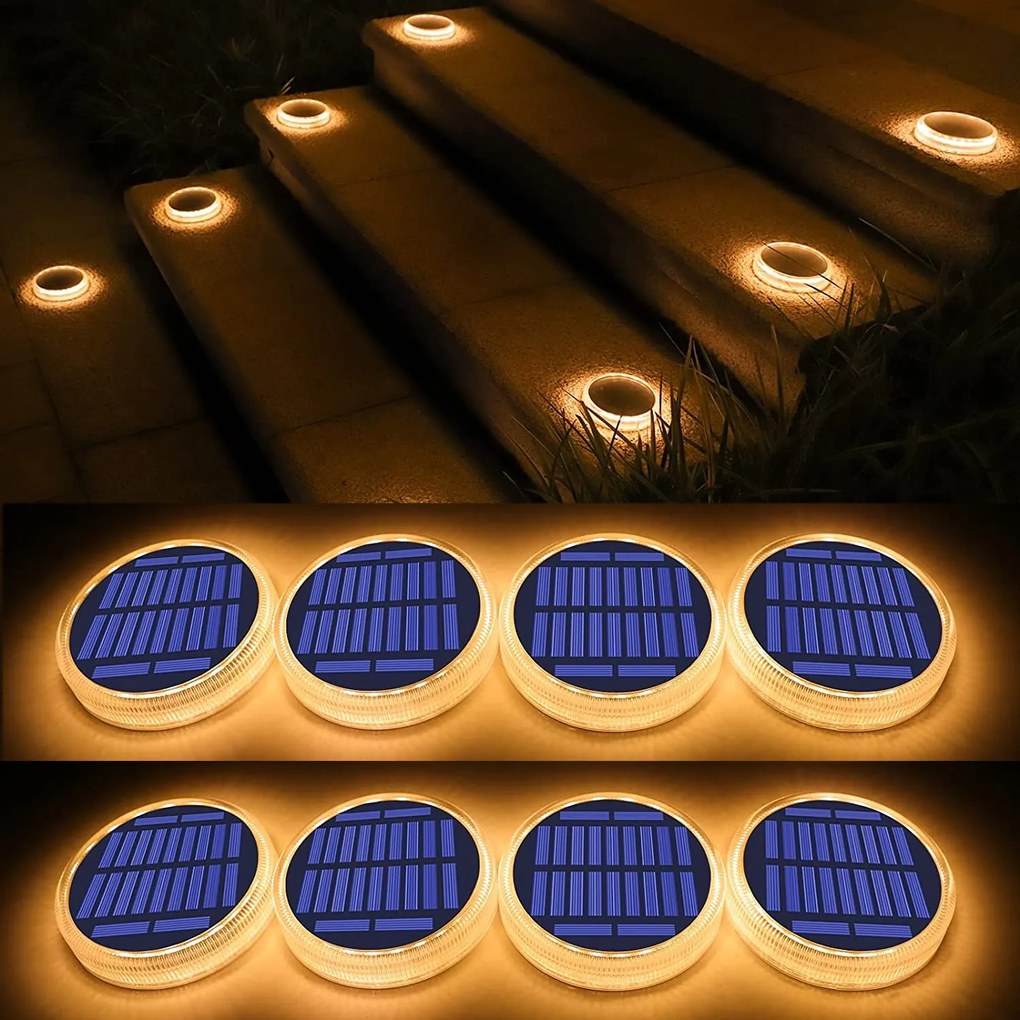 Bezdoteku LEDsolar 17Z vonkajšie svetlo na zapichnutie do zeme 8 ks, 17 LED, bezdrôtové, iPRO, 1W, teplá farba