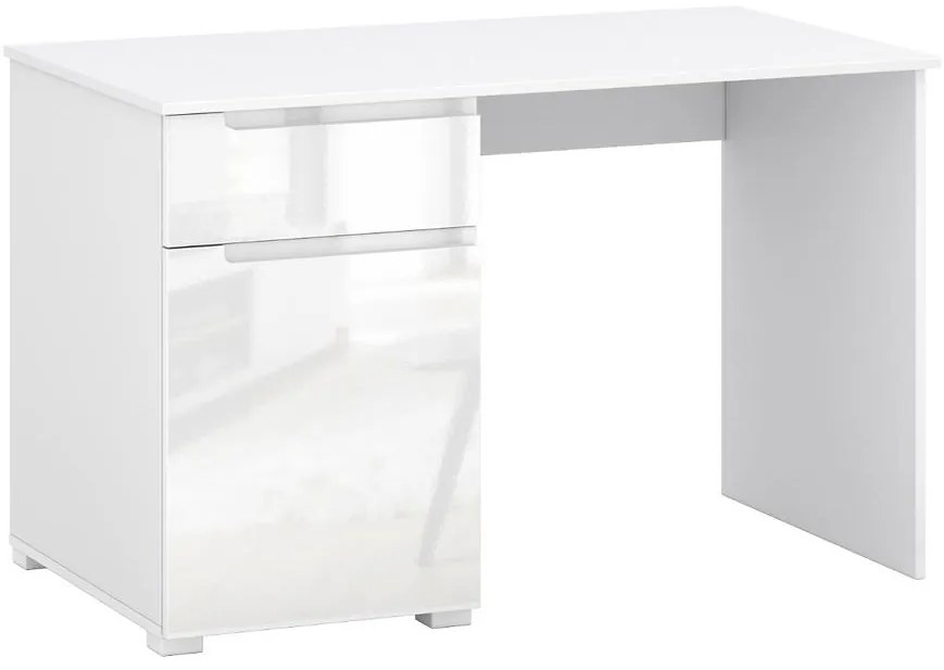 Písací stôl Hill biely lesk