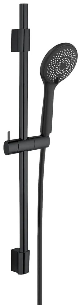 Čierny sprchový set z nerezovej ocele 70 cm Water Saving - Wenko