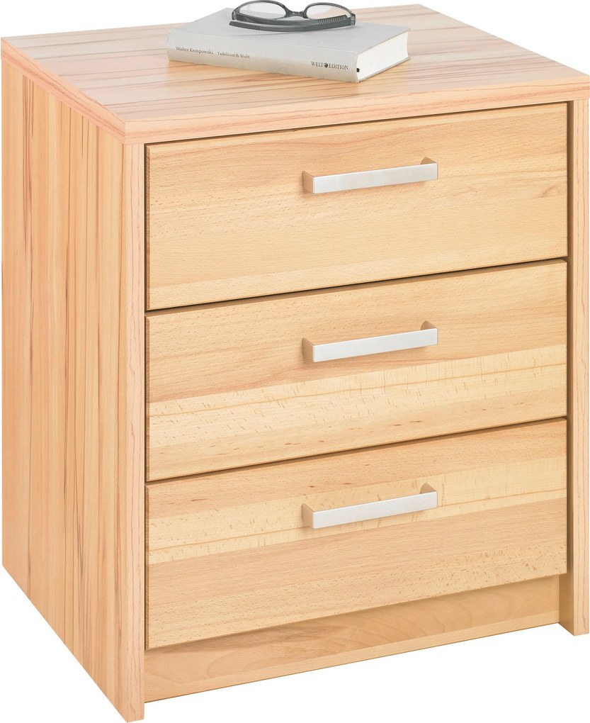 XXXLutz NOČNÝ STOLÍK, jadrový buk, farba buka, 50/60/40 cm Linea Natura - Spálňové sety - 002686001506