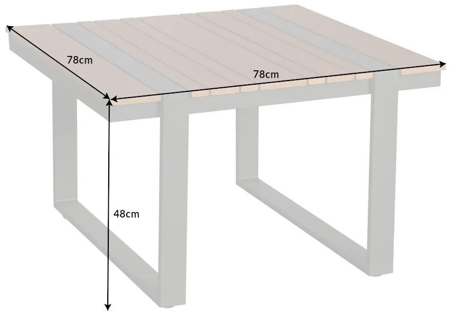 Dizajnový záhradný odkladací stolík Gazelle 78 cm Polywood