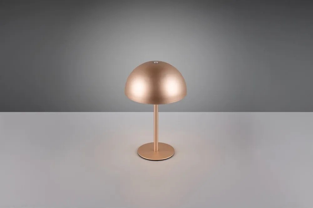 LED stolová lampa v bronzovej farbe s kovovým tienidlom (výška 21 cm) Munoz – Reality