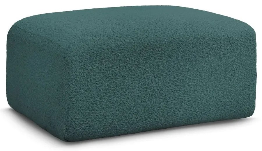 Tyrkysovomodrá podnožka z textílie bouclé Tina – Bobochic Paris