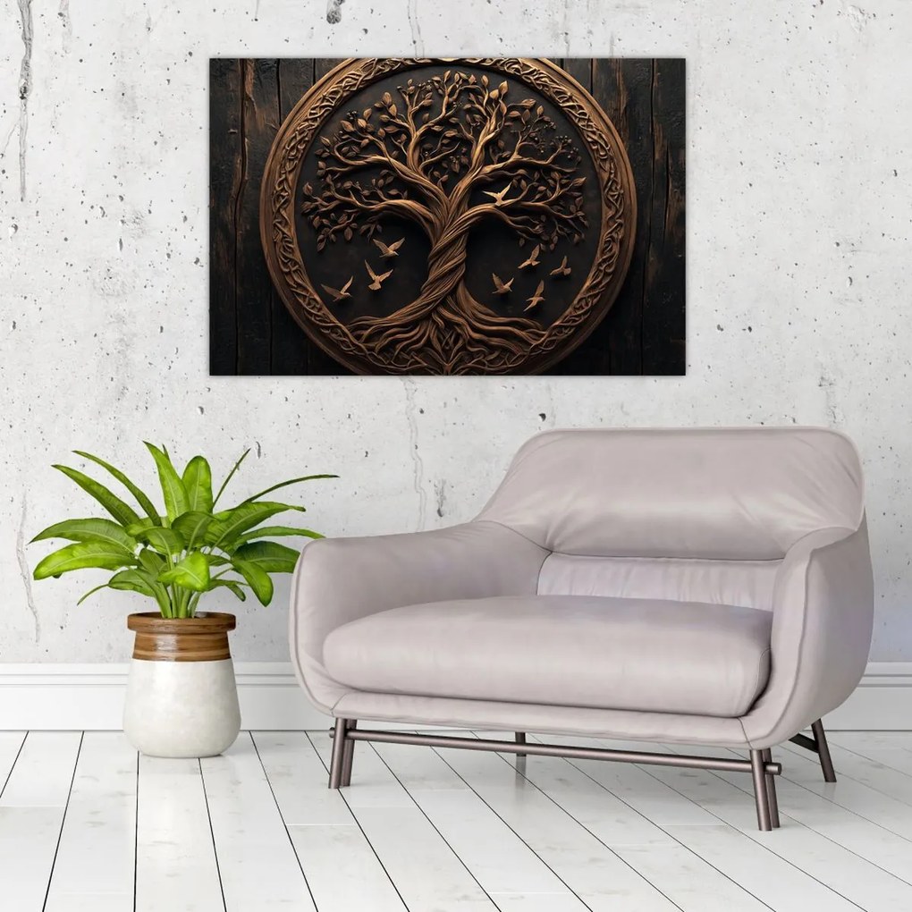 Obraz – Drevený strom života (90x60 cm)