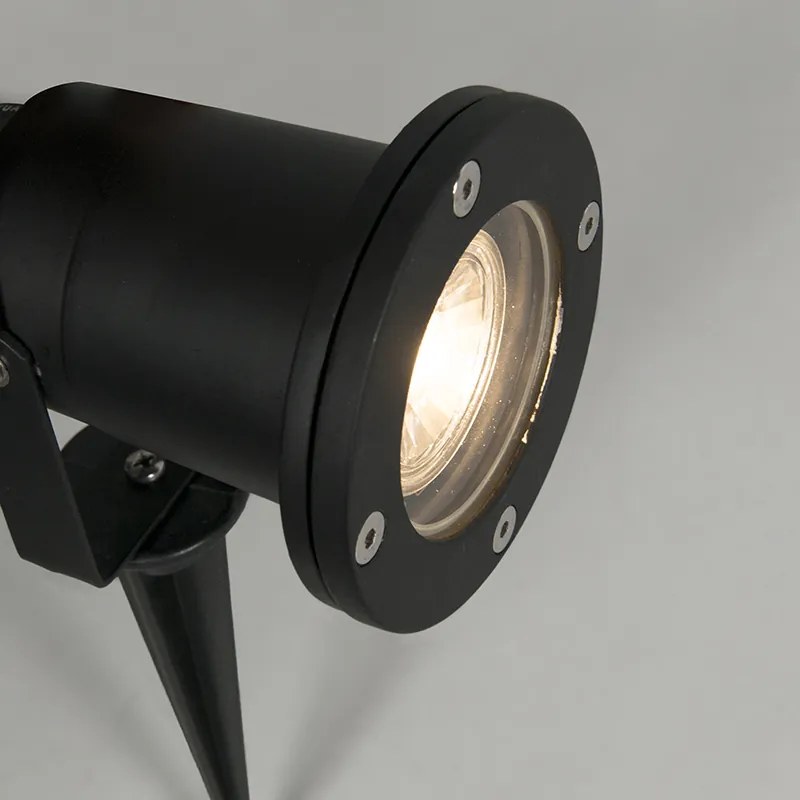 Sada 3 inteligentných záhradných reflektorov čierna vrátane kábla a zástrčky 230 cm IP65 - Basic