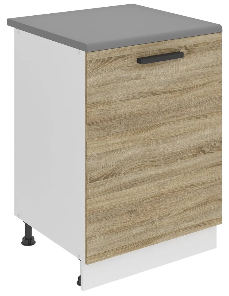 Kuchynská skrinka Belini Premium Full Version spodná 60 cm dub sonoma s pracovnou doskou