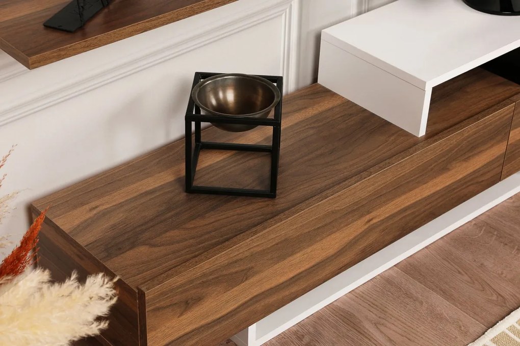 Obývacia stena Nirvana teak/biela