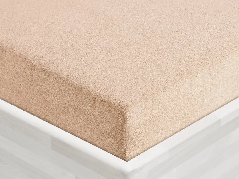 Froté napínacie prestieradlo FR-033 Béžové 100 x 200 - výška 20 cm