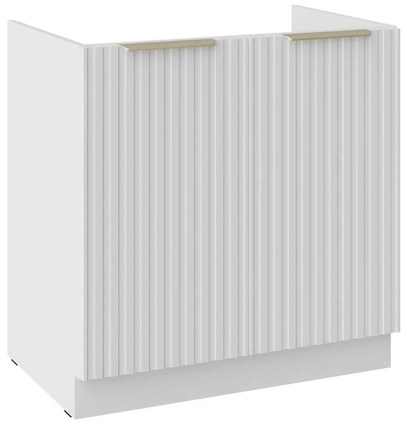 Kuchynská Skrinka Tuluza 80ZL 2F BB biely mat lamel