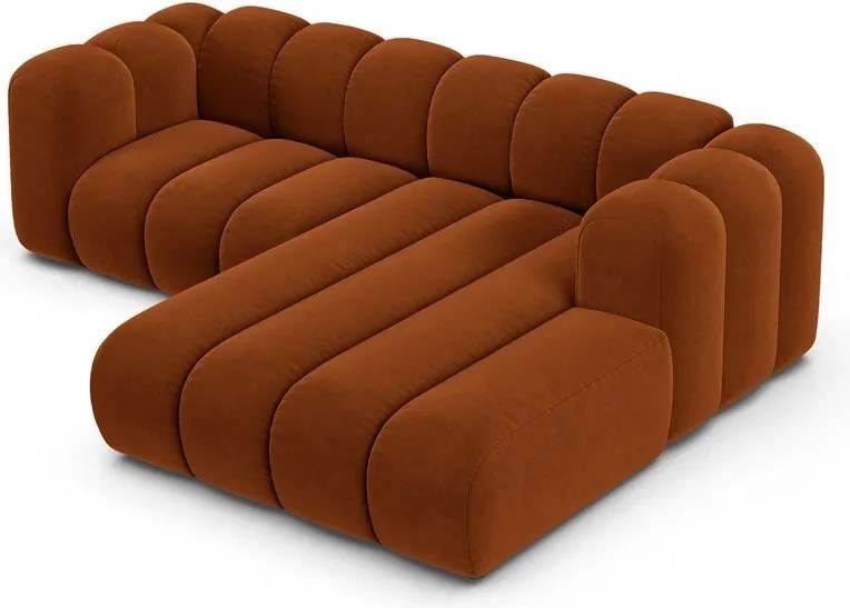 Oranžová rohová pohovka (pravý roh) Lupine – Micadoni Home