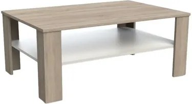 Konferenčný stolík TINA 100x70 cm dub sonoma/biela
