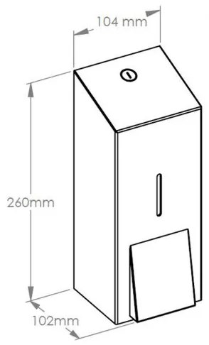 Dávkovač penového mydla MERIDA TOP, 700 ml, nerez matný