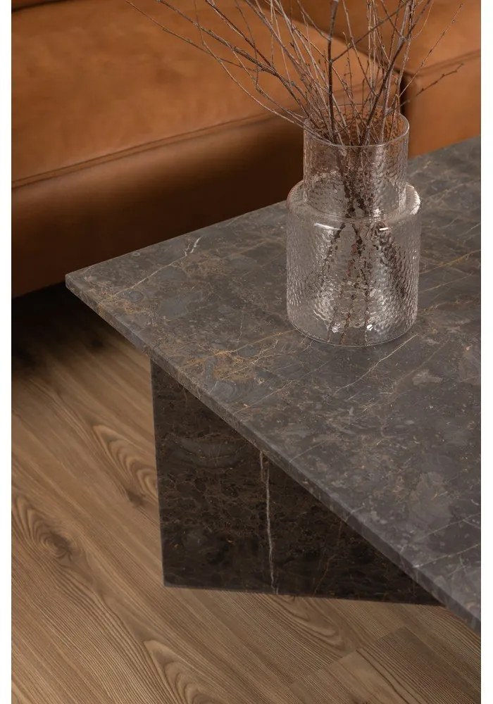 Čierny mramorový konferenčný stolík 90x90 cm Vega – Actona
