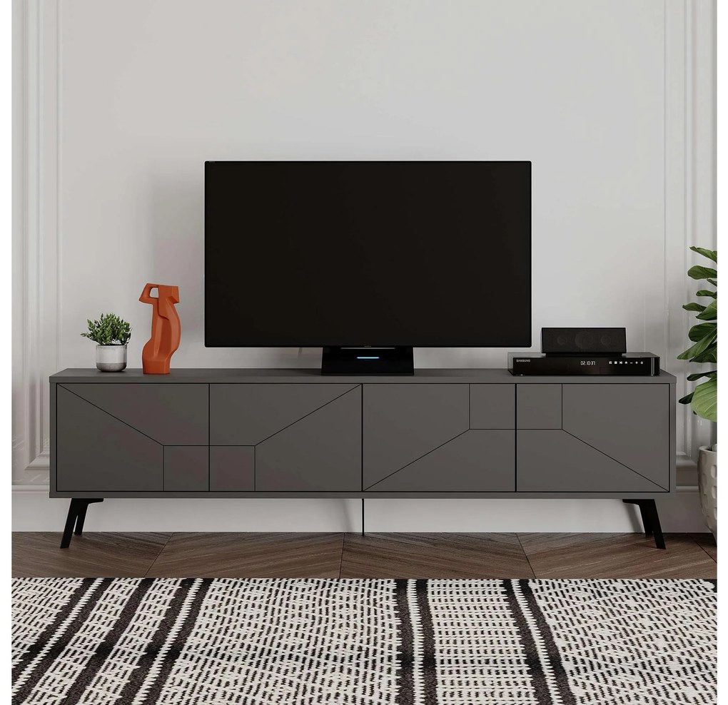 TV stolík/skrinka Duben (antracit). Akcia -18%. Vlastná spoľahlivá doprava až k Vám domov. 1102079