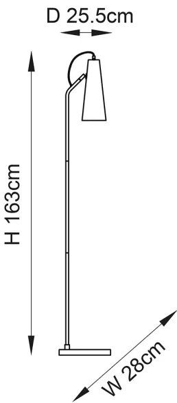 Endon 107528 - Stojacia lampa KARNA 1xE27/10W/230V mosadz