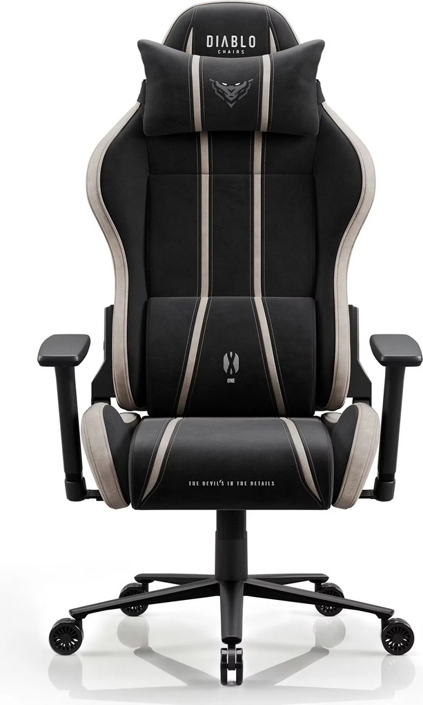 Herné kreslo z látkovým poťahom King Size, čierno-béžové: Diablo X-One 2.0 Camel Black