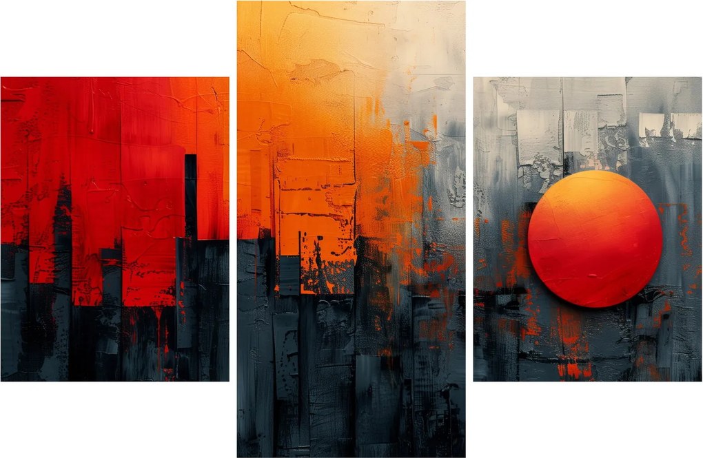 Obraz - Abstraktná maľba mesta (90x60 cm)