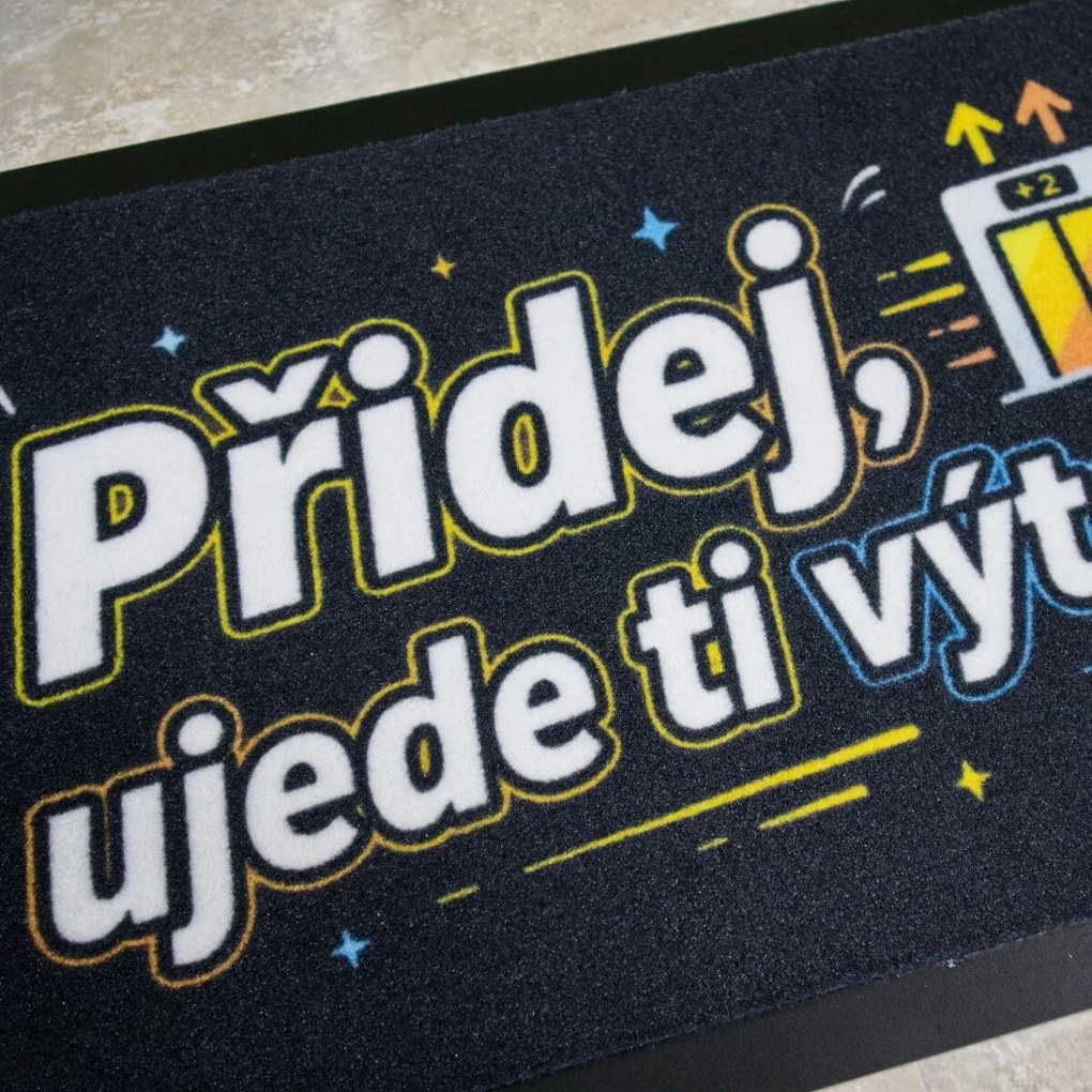 Mercury Flooring, Rohožka Pridaj, ujde ti výťah 40x60 cm - na von aj na doma, 40x60, čierna