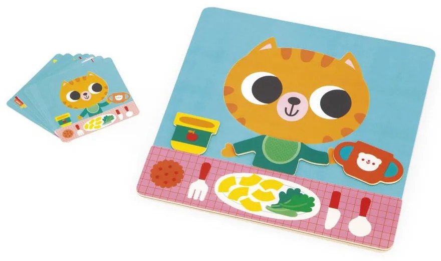 Magnetická vzdelávacia hra – denné činnosti s mačičkou