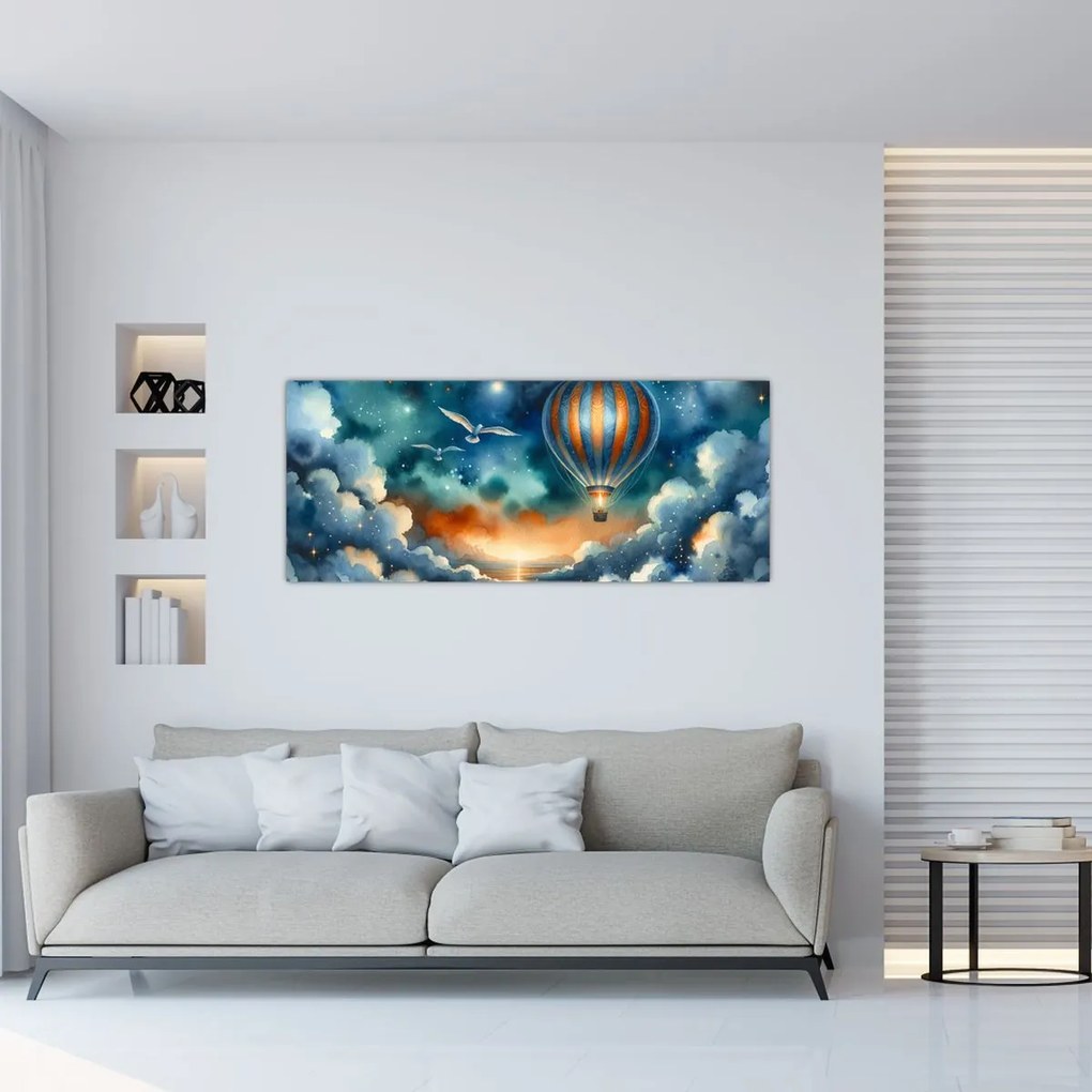 Obraz - Lietať nočnou oblohou (120x50 cm)