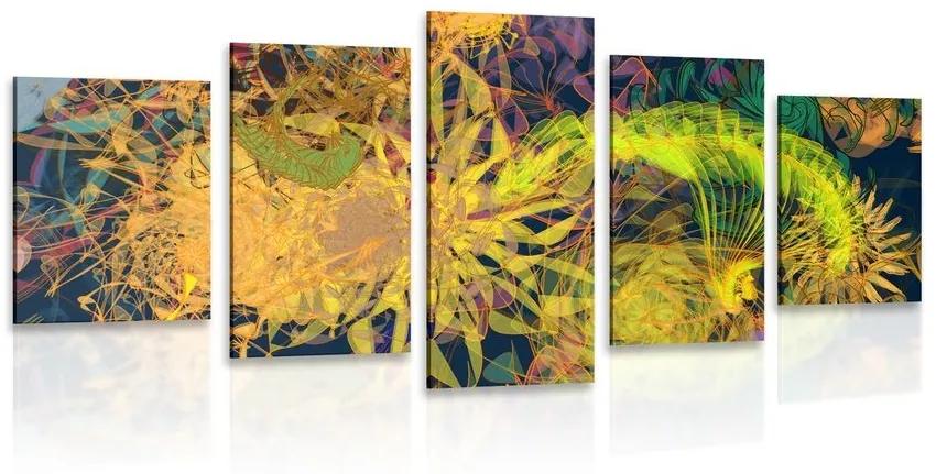 5-dielny obraz farebné abstraktné umenie - 200x100