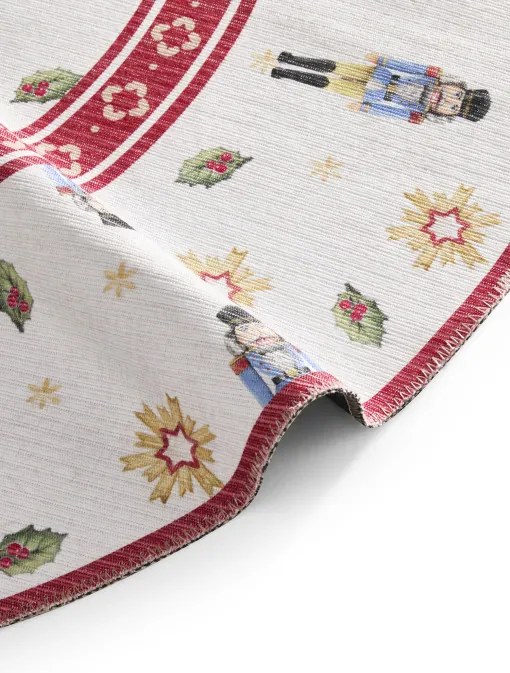 Koberec Toy's Delight Villeroy & Boch Nutcracker krémový / červený kruh