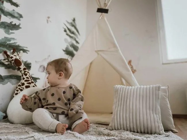 Detský stan Tipi krémový