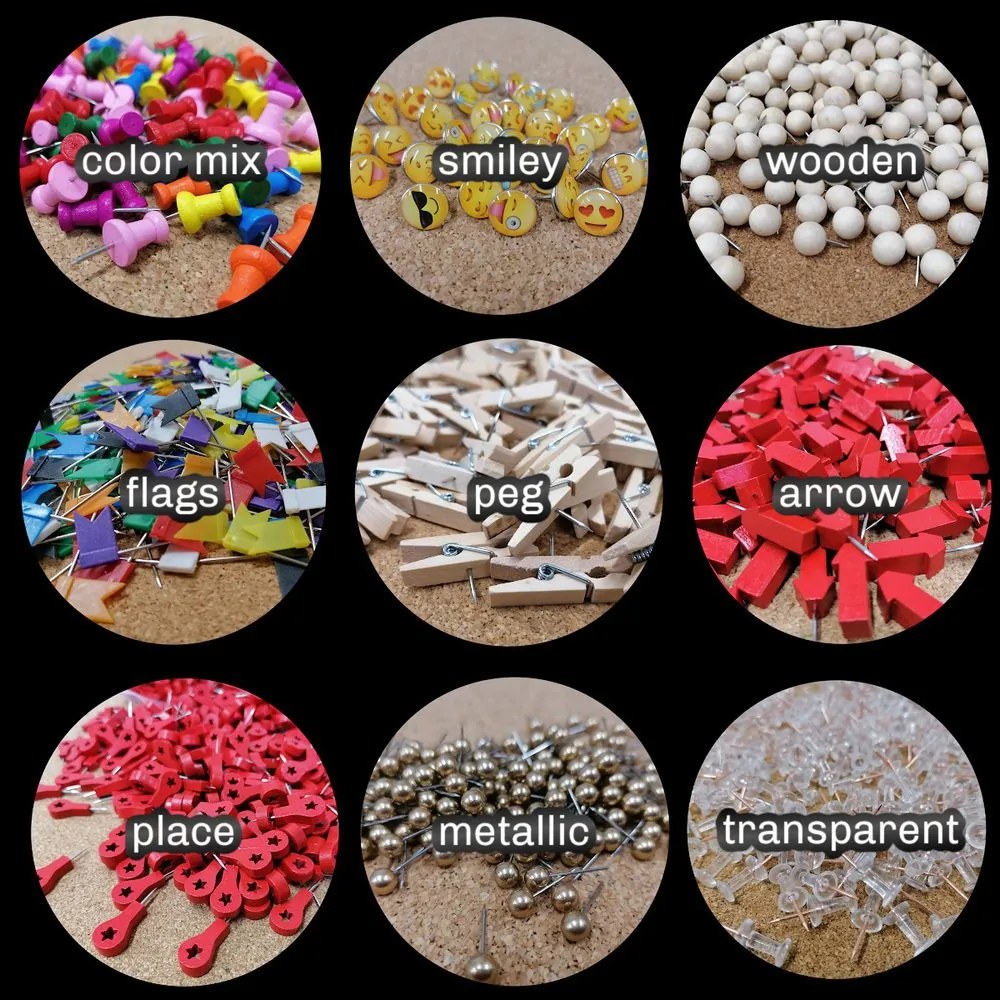 Obraz na korku čiernobiela mapa s názvami