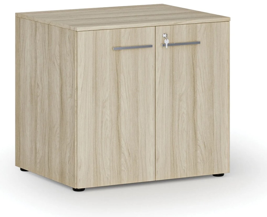 Kancelárska skriňa s dverami PRIMO WOOD, 800 x 640 x 735 mm, dub prírodný