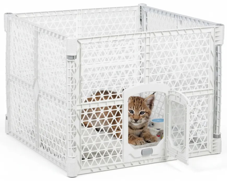Ohrádka pre psy, 900 x 900 x 667 mm, biela
