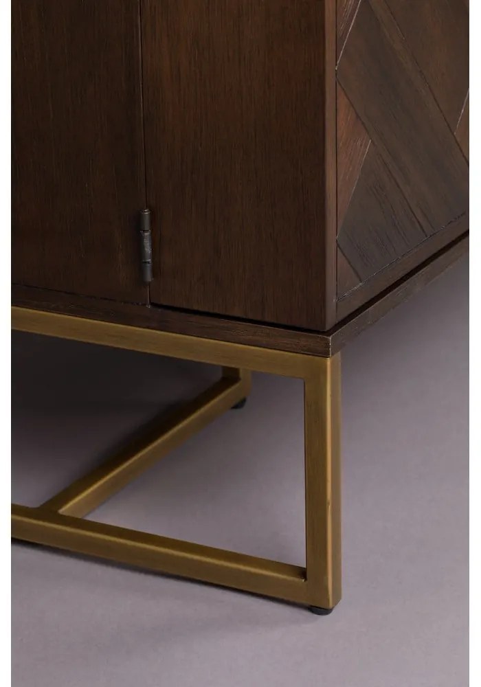 Vinotéka v dekore exotického dreva na 24 fliaš, 100x100 cm Class - Dutchbone