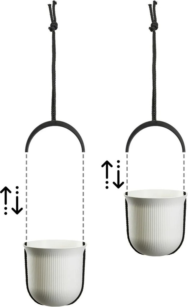 Závěsný květináč AERA HANG 17,9 cm krémový