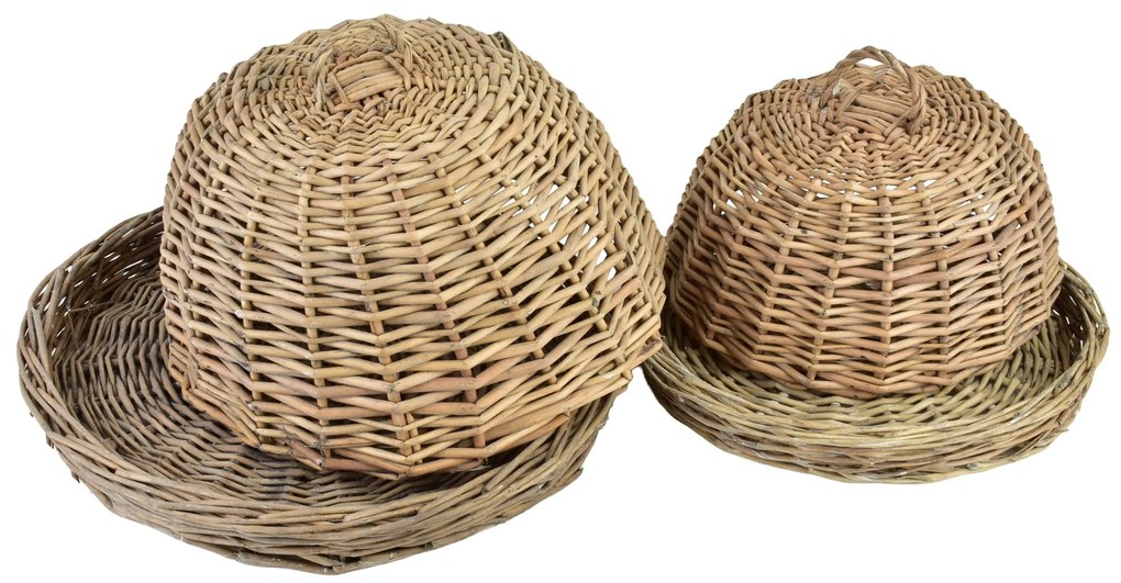 Proutěný podnos s víkem GUSTAV 36x26 hnědý