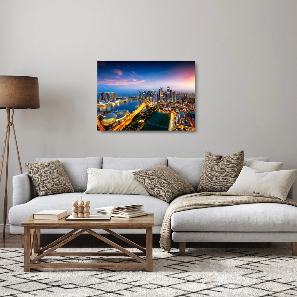 Sklenený obraz - Singapur, Ázia (70x50 cm)