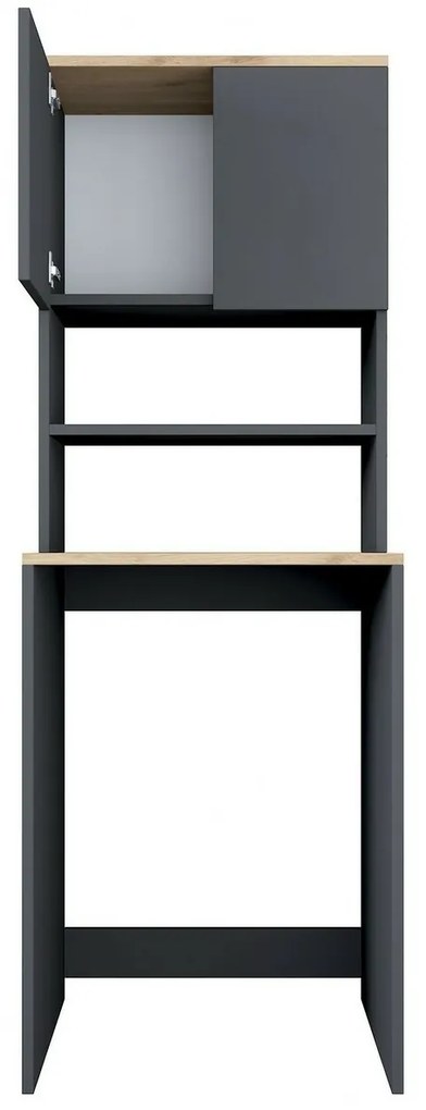 Skriňa Karin Anthracite a Walnut nad práčkou