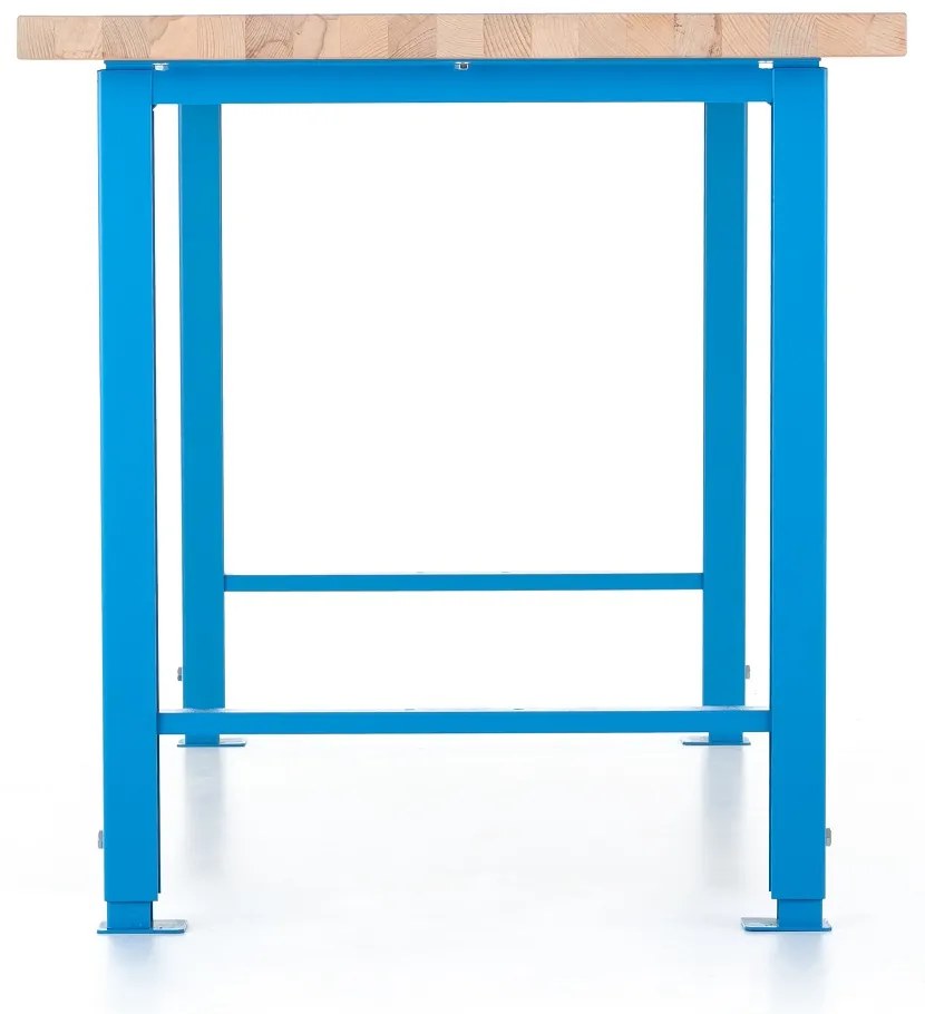 Výškovo nastaviteľný dielenský stôl Basic 120 x 80 cm, modrá