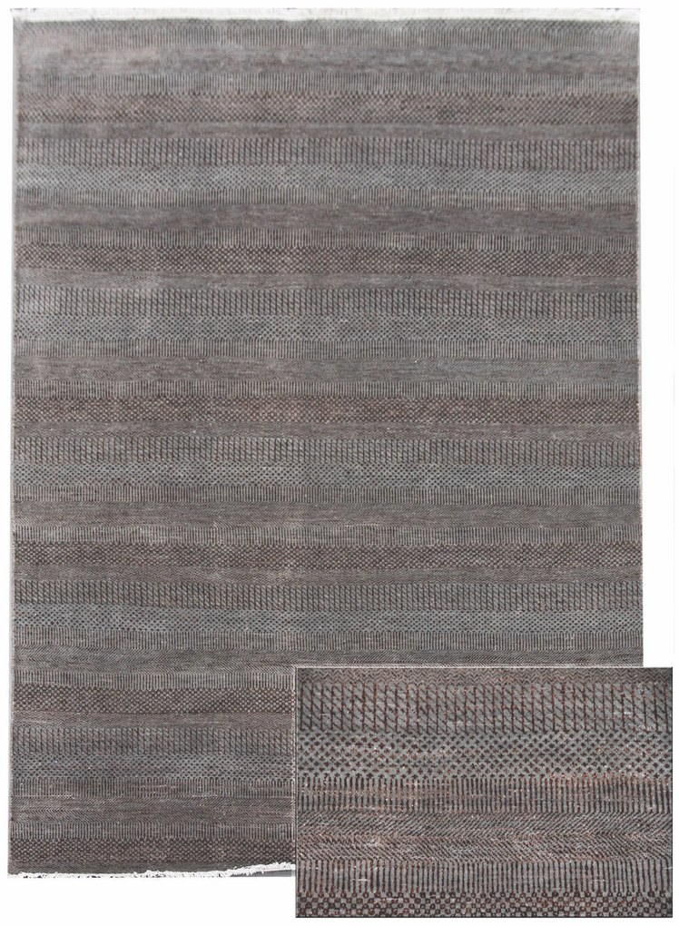 Diamond Carpets koberce Ručne viazaný kusový koberec Diamond DC-MCN Light grey / brown - 245x305 cm
