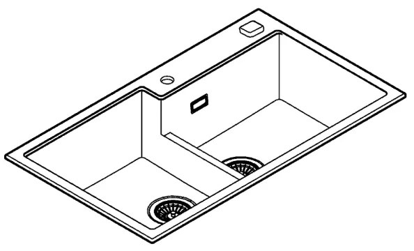 GROHE 31649AP0 - Drez K500 860 × 500 mm granit/čierna