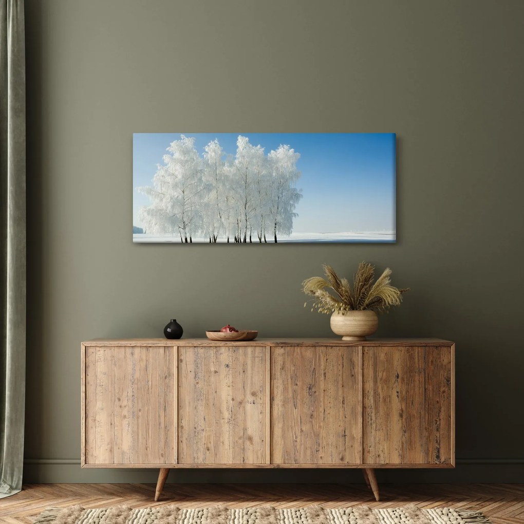 Obraz zasneženej krajiny (120x50 cm)