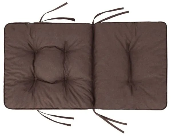 Vankúš na záhradnú hojdačku VENUS 60 cm tmavohnedý, ekolen