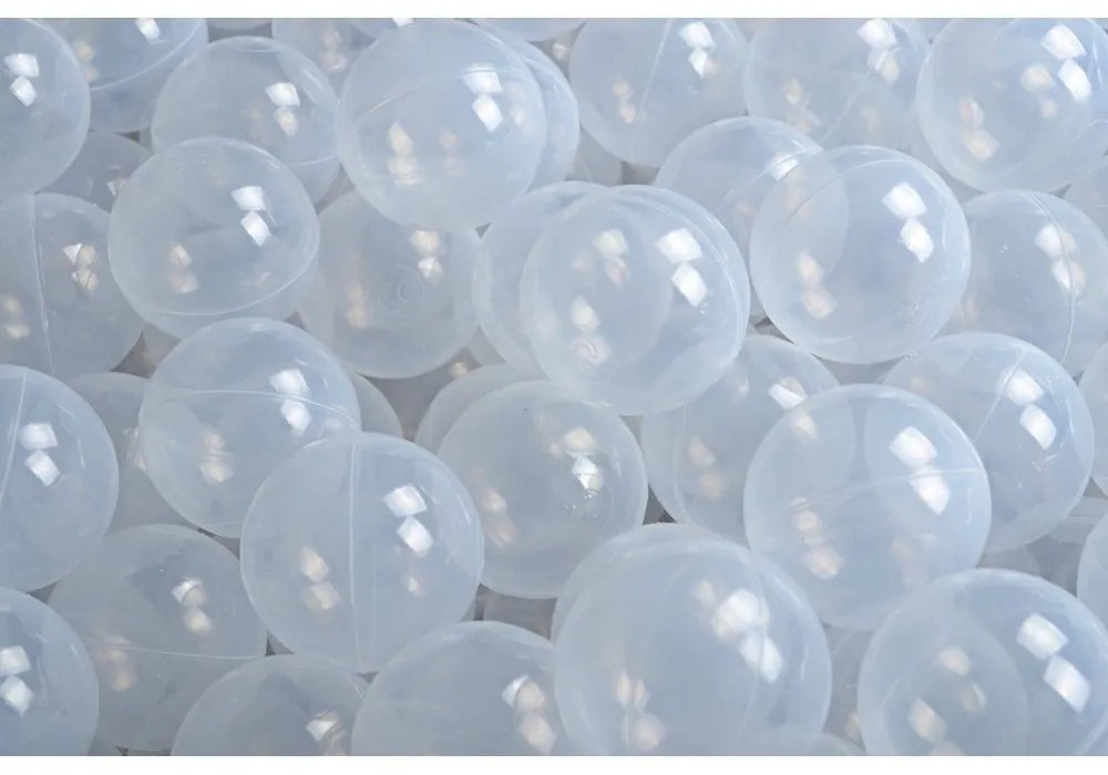 Krémový zamatový bazénik s loptičkami ø 90x30 cm Montessori – Meowbaby