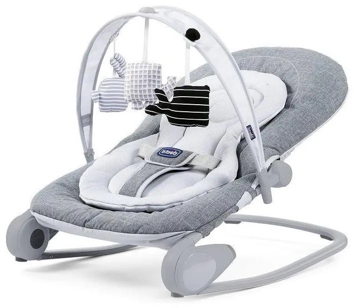 Chicco - Detská hojdačka HOOPLA šedá/biela