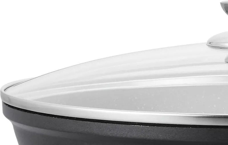 Wok mramorová pánev s poklicí Royalty Line RL-BW28M o průměru 28cm
